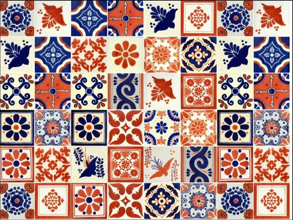 Mediterranean orange tile Edible Printed Cake Decor Topper Icing Sheet Toppers Decoration