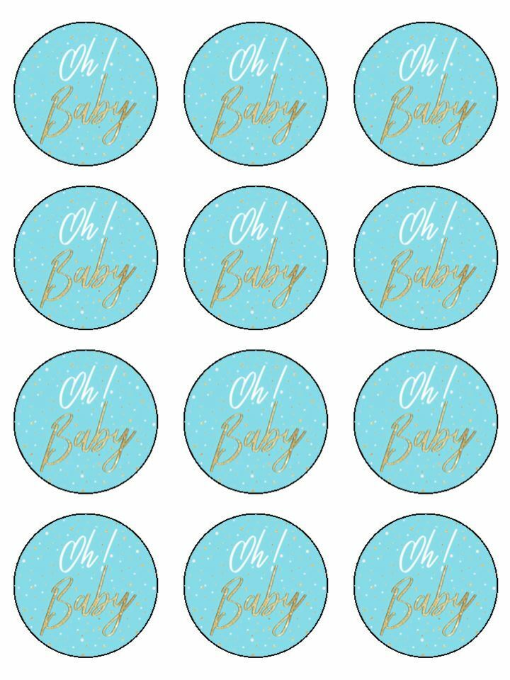 Edible cupcake toppers for baby 2024 shower boy