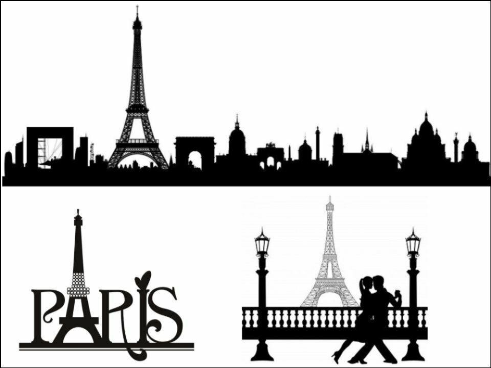 Paris love romantic Silhouette Background edible Printed Cake Decor Topper Icing Sheet Toppers Decoration
