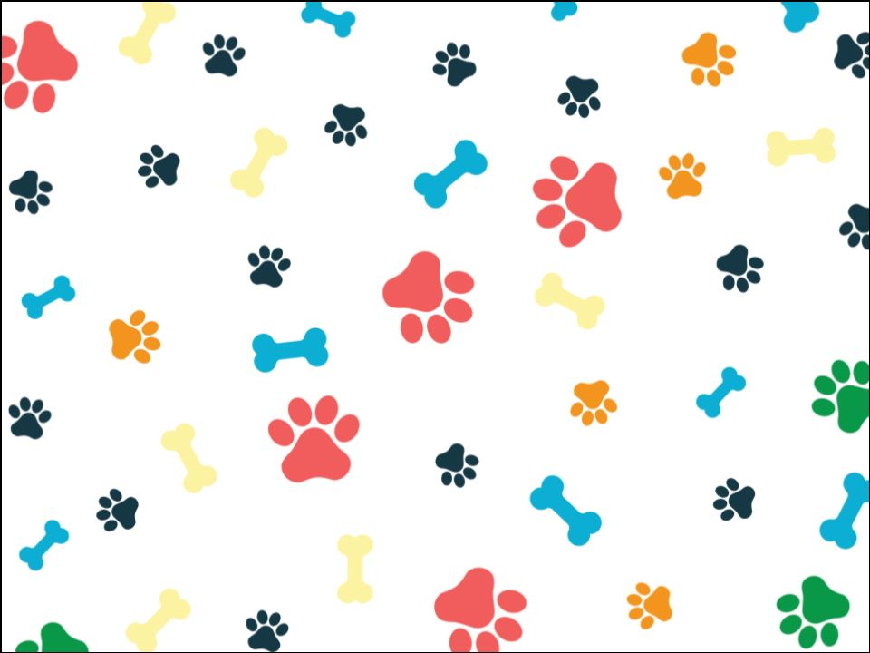 paw prints dog bones colourful Background edible Printed Cake Decor Topper Icing Sheet  Toppers Decoration