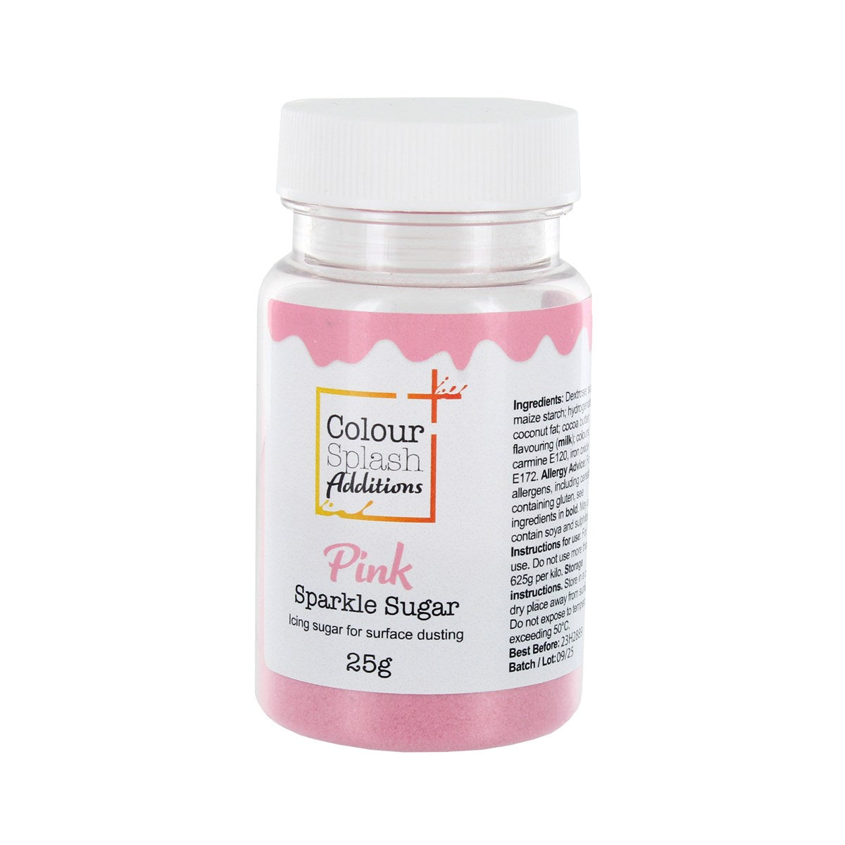 Colour Splash Additions - Edible Sparkle Sugar Dust Pink