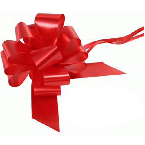 Gift Wrapping Pull Bow 30mm - Pack of Three - Red