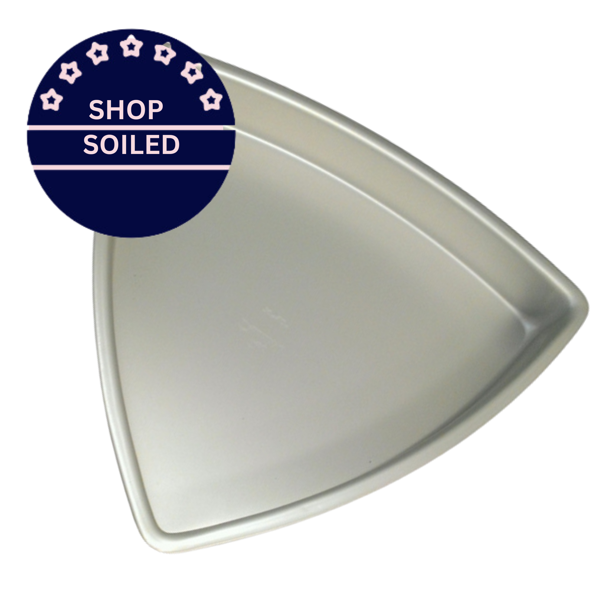 SHOP SOILED - Fat Daddio's from Silverwood Professional Silver Anodised Baking Tin Pan - Concave Triangle - 12" x 3"