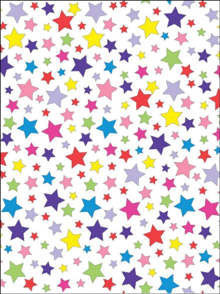 Stars Multi colour background edible Cake Decor Topper Icing Sheet  Toppers Decoration