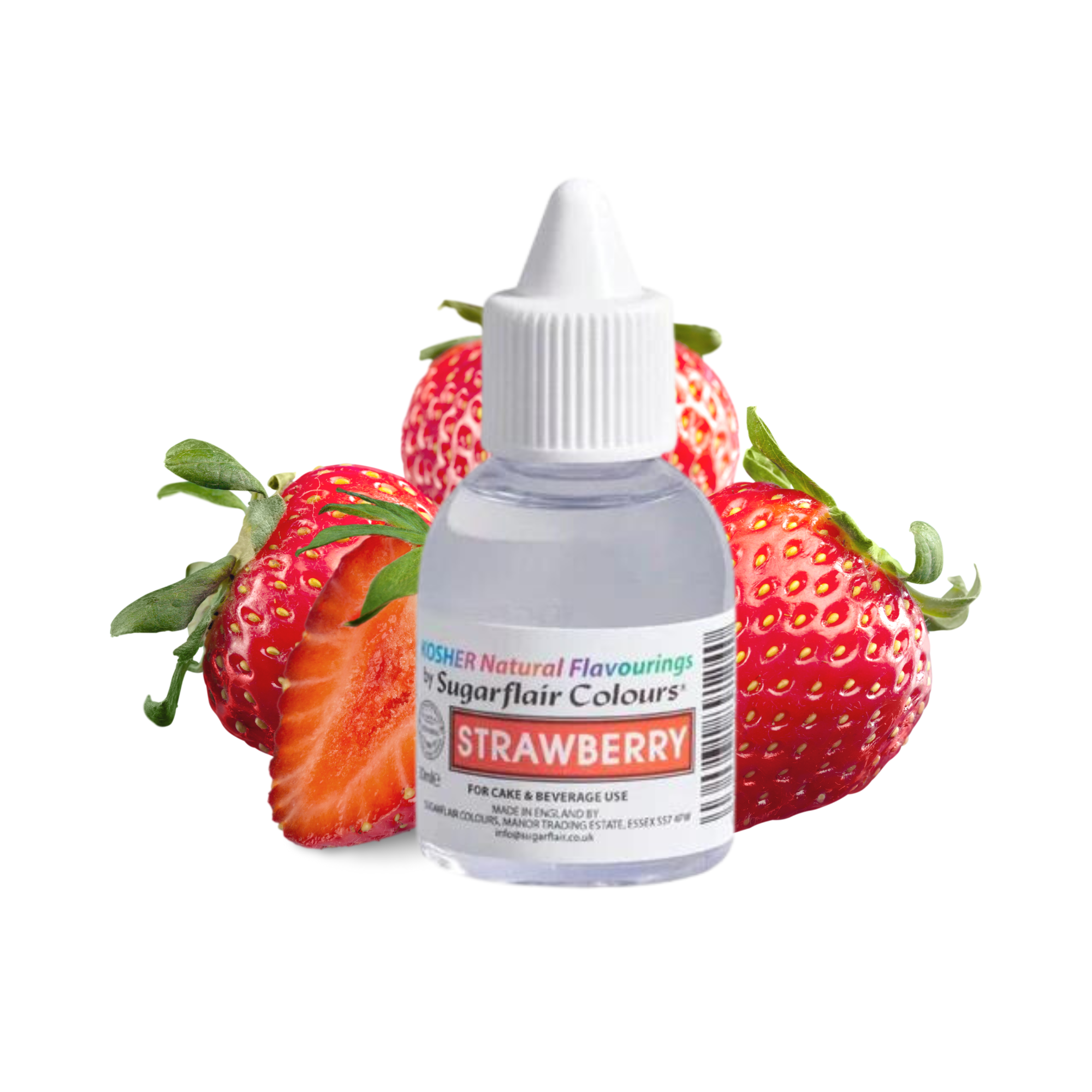 Sugarflair Strawberry - Kosher Concentrated Natural Flavour / Food Flavouring 30ml