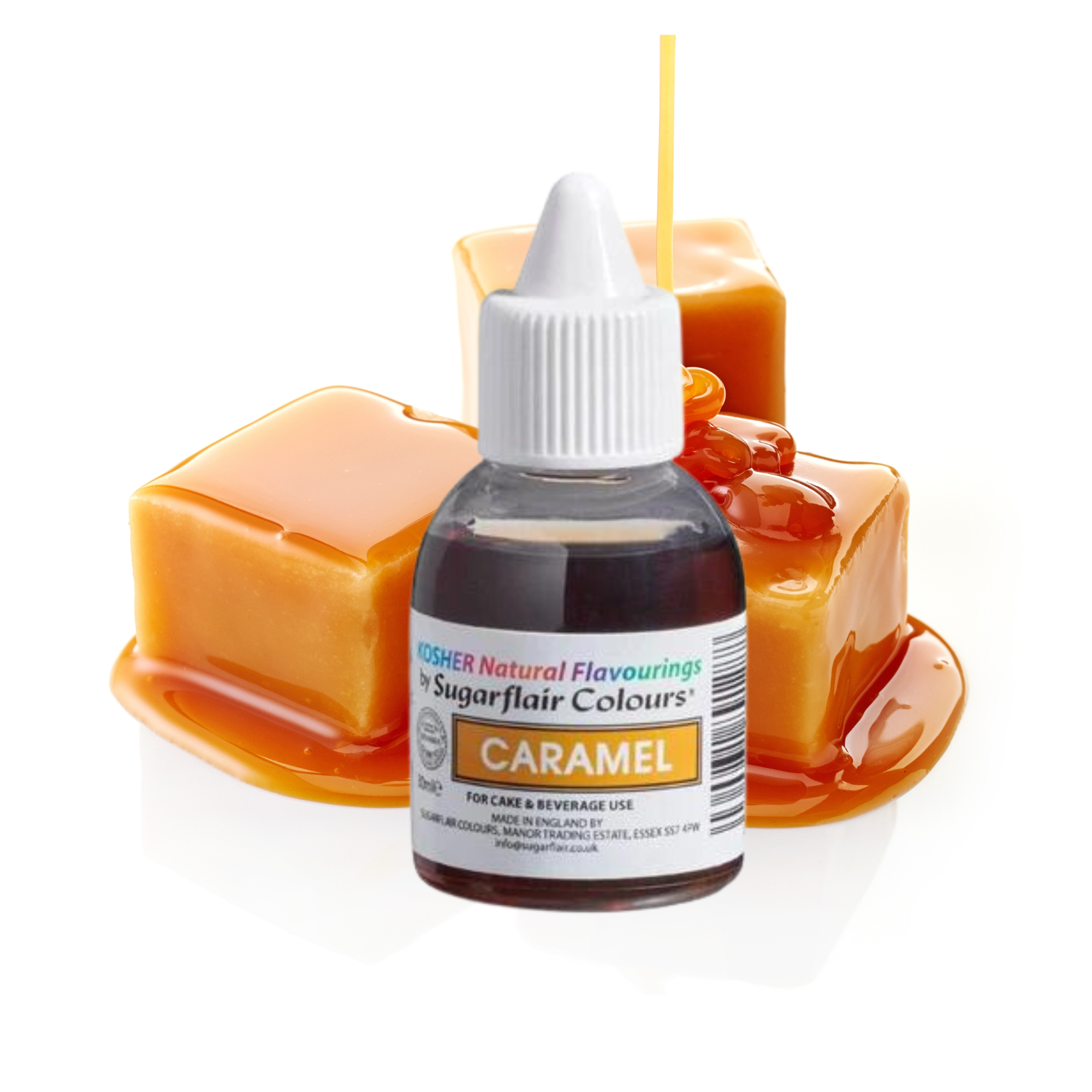 Sugarflair Caramel - Kosher Concentrated Natural Flavour / Food Flavouring 30ml