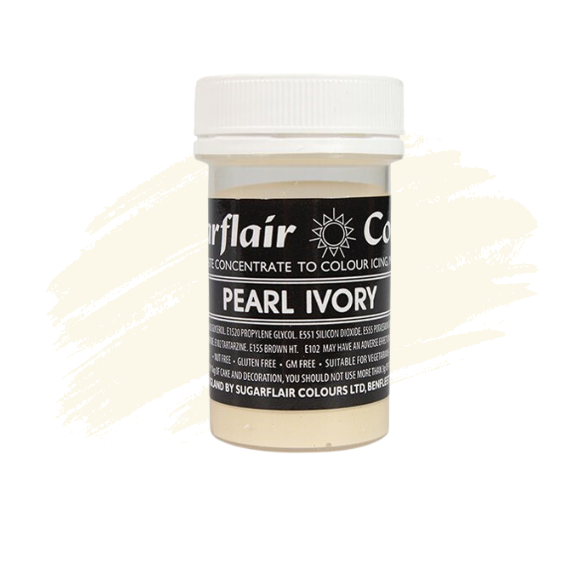Sugarflair Paste Colours Concentrated Food Colouring - Pastel Pearl Ivory - 25g