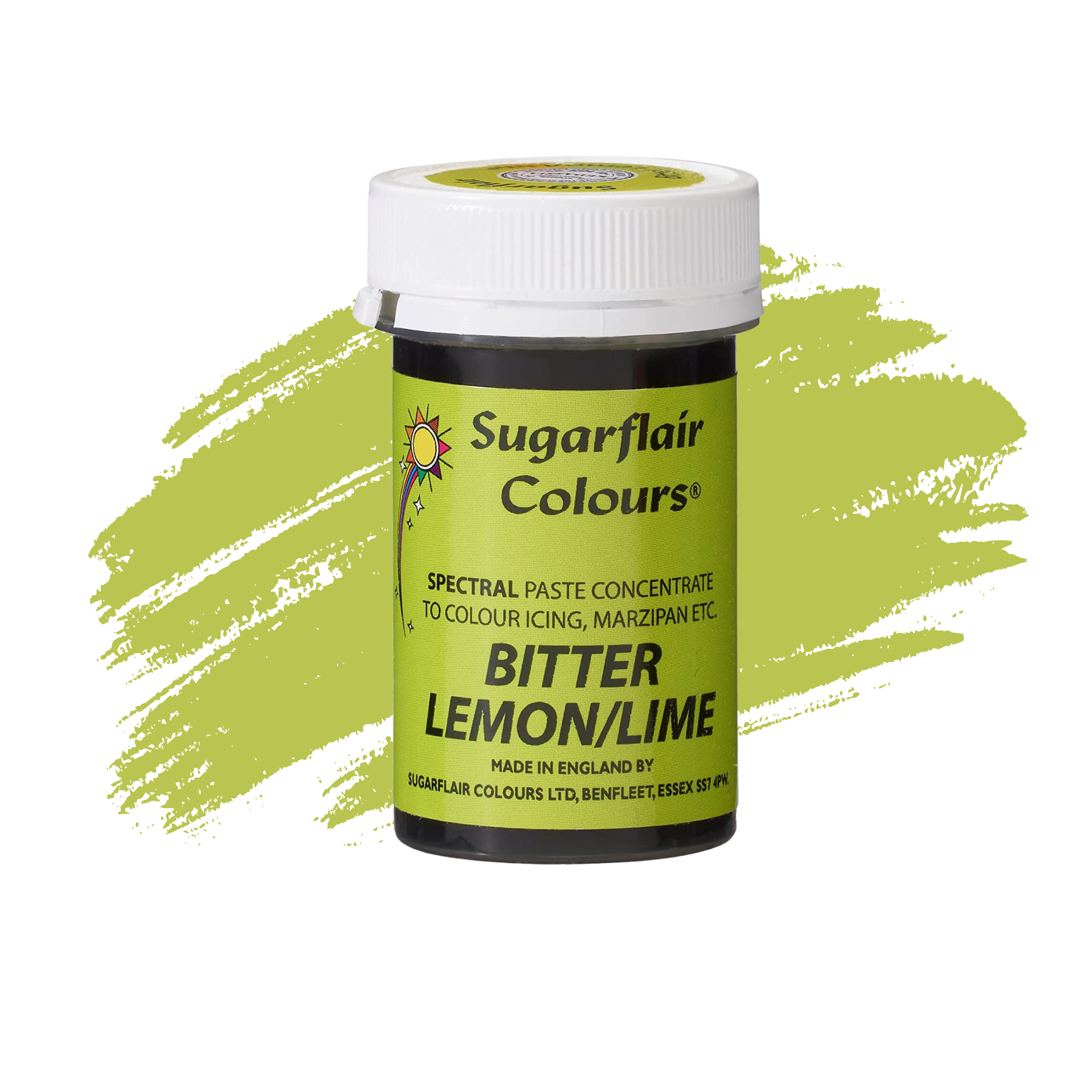 Sugarflair Paste Colours Concentrated Food Colouring - Spectral Biter Lemon / Lime - 25g