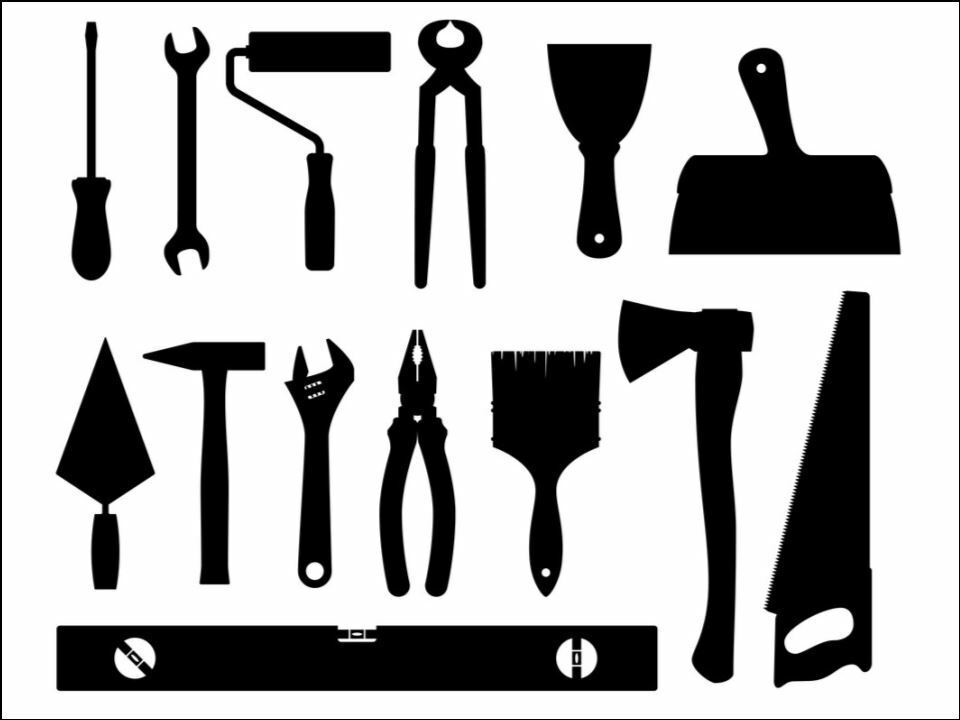 Tools handyman Silhouette Edible Printed Cake Decor Topper Icing Sheet Toppers Decoration