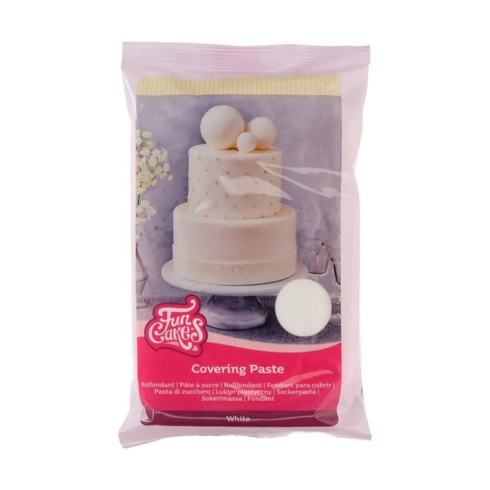 Fun Cakes Sugar Covering Paste Ready to Roll Fondant Just Roll with it Icing - White - 500g