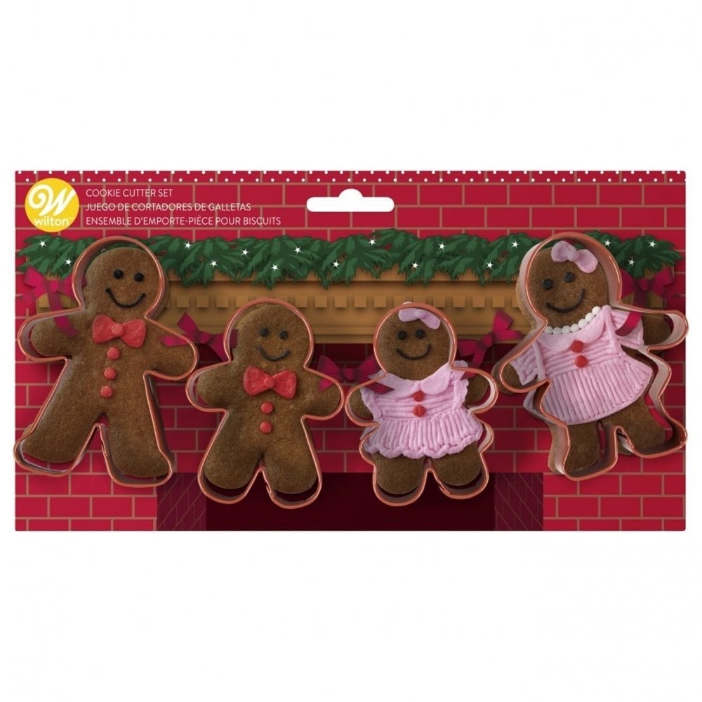 Wilton Gingerbread Family (Man, Woman, Boy, Girl) Cookie Biscuit Cutter Set