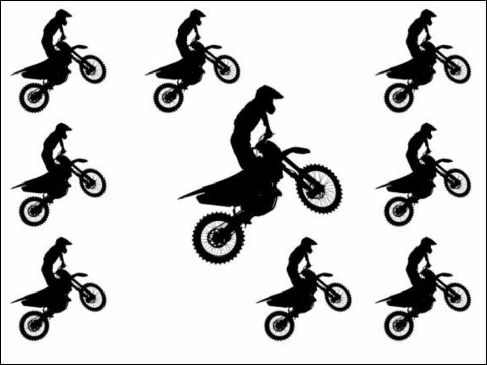 Motorbike Motorcross silhouettes Edible Printed Cake Decor Topper Icing Sheet Toppers Decoration