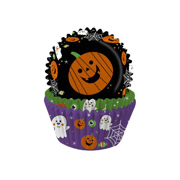 Halloween Pumpkins and Ghosts Cupcake Baking Cases Pack of 75 - The Cooks Cupboard Ltd