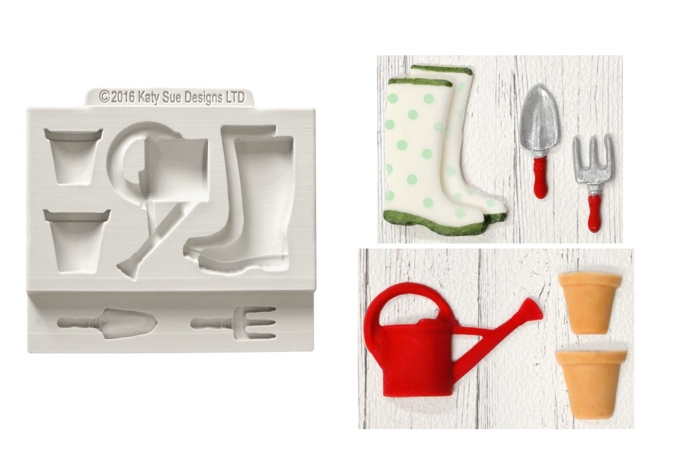 Katy Sue Designs Sugarcraft Mould Garden Accessories - The Cooks Cupboard Ltd