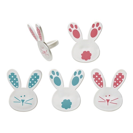 Bunny Tails and Faces Easter Bunny Cake or Cupcake Rings - Sold singly - The Cooks Cupboard Ltd