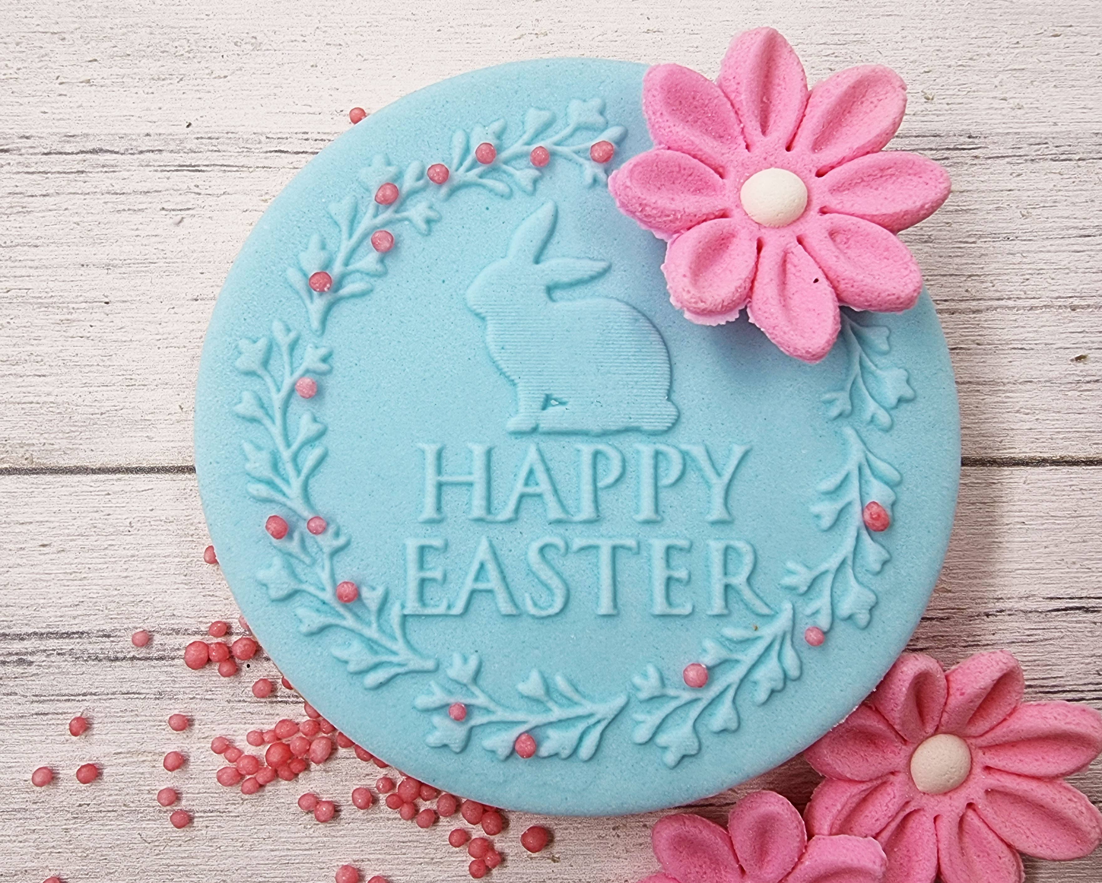Make & Fun Happy Easter Fondant Embosser, Cookie Debosser