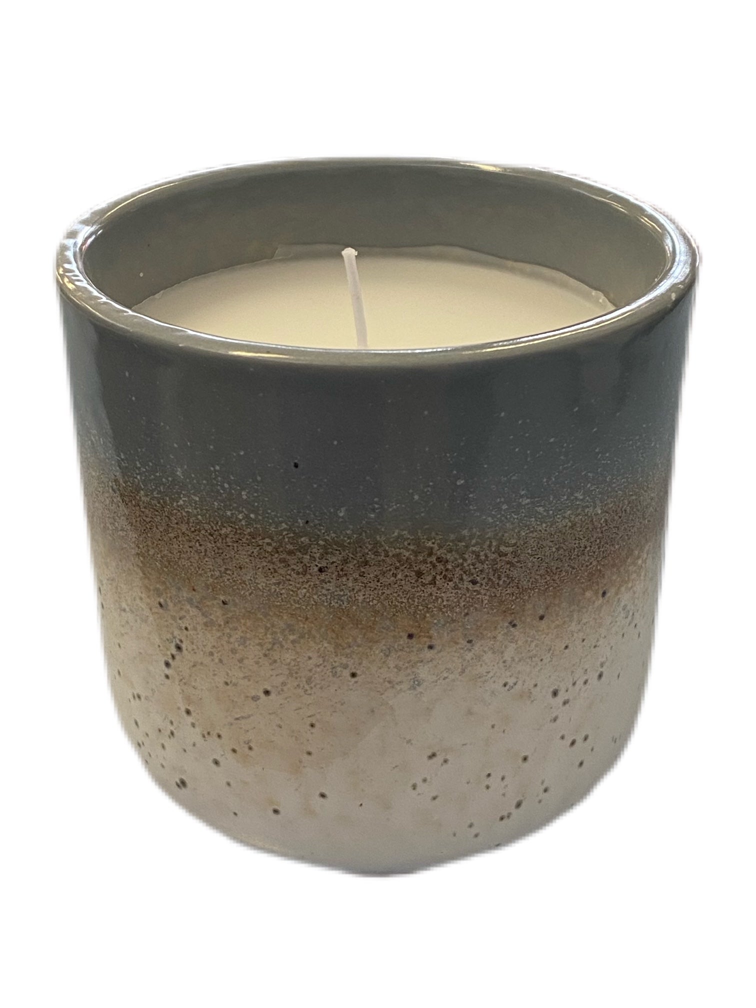 Ombre Glazed Ceramic Candle Pot - Grey, Blue or Terracotta - The Cooks Cupboard Ltd