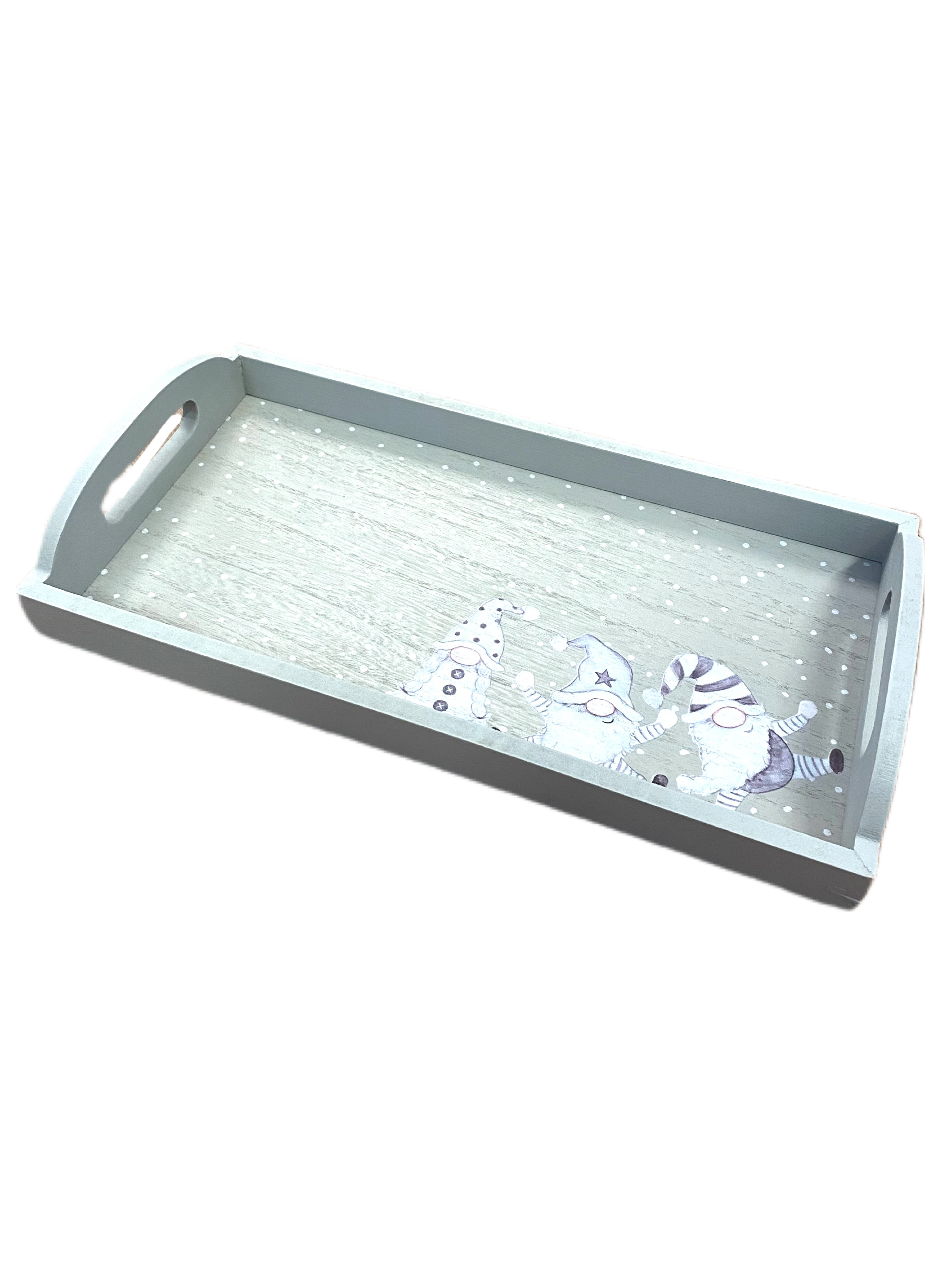 Grey wooden serving tray deals