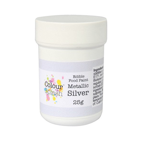 Colour Splash Edible Food / Sugarcraft Paint - Metallic Silver - The Cooks Cupboard Ltd