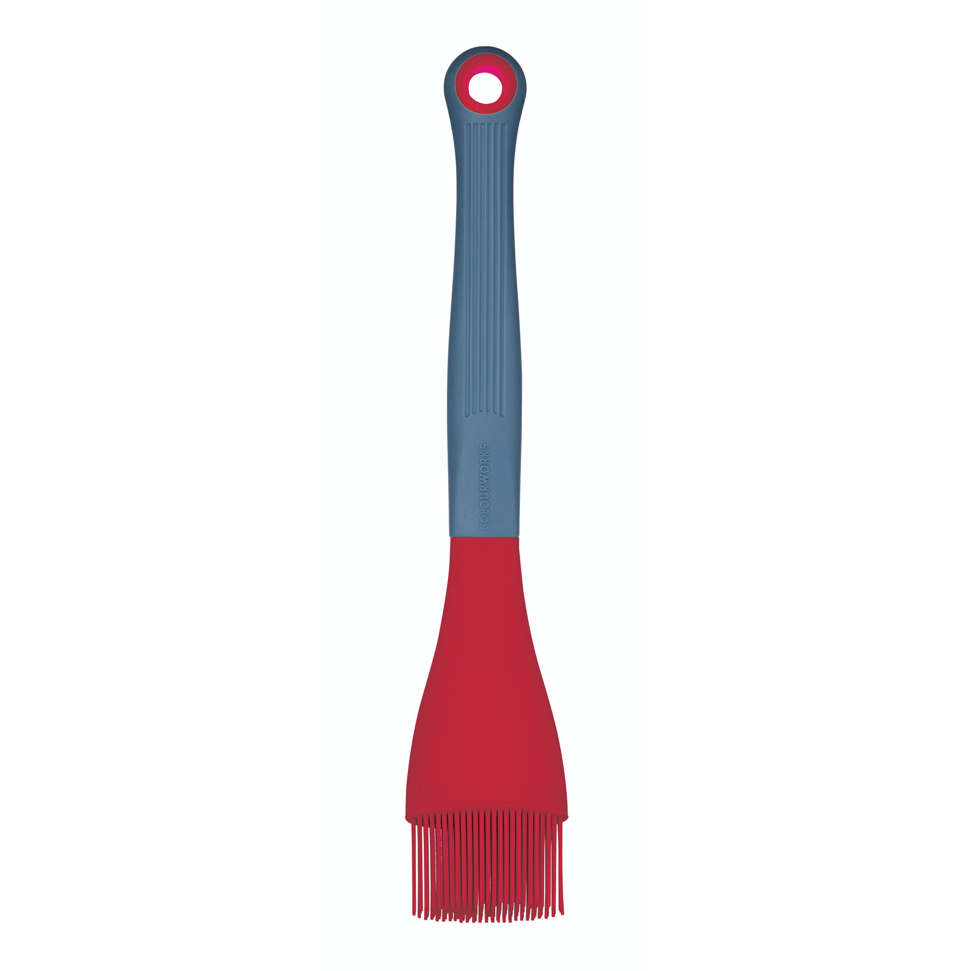 Colourworks Brights Red Silicone-Headed Angled Pastry / Basting Brush - The Cooks Cupboard Ltd