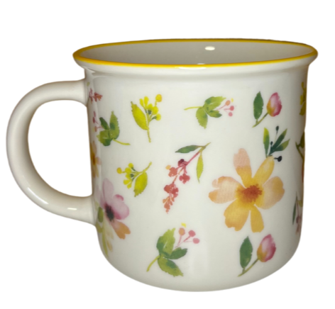 Wildflower Design Ceramic Mug with Pretty Flower Design - Sold Singly - Choose Design
