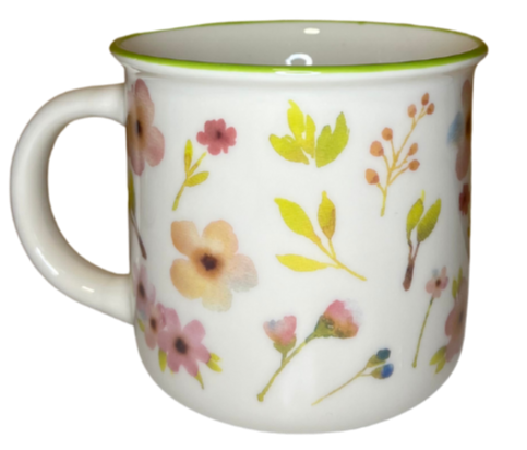 Wildflower Design Ceramic Mug with Pretty Flower Design - Sold Singly - Choose Design