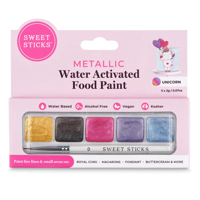 Edible Art  Water Activated Food Paint Palette by Sweet Sticks - Unicorn Kate's oaCupboard Newbridgert