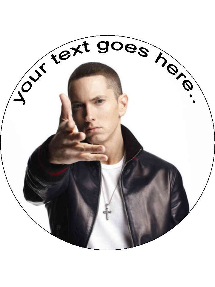 Eminem music artist Personalised Edible Cake Topper Round Icing Sheet - The Cooks Cupboard Ltd