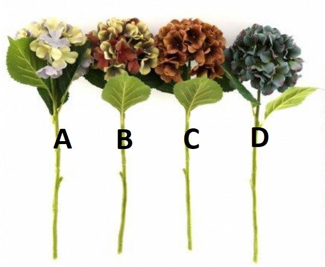 Artificial Floral Stem - Hydrangea Faux Stem - Sold singly - Choose Colour - Kate's Cupboard