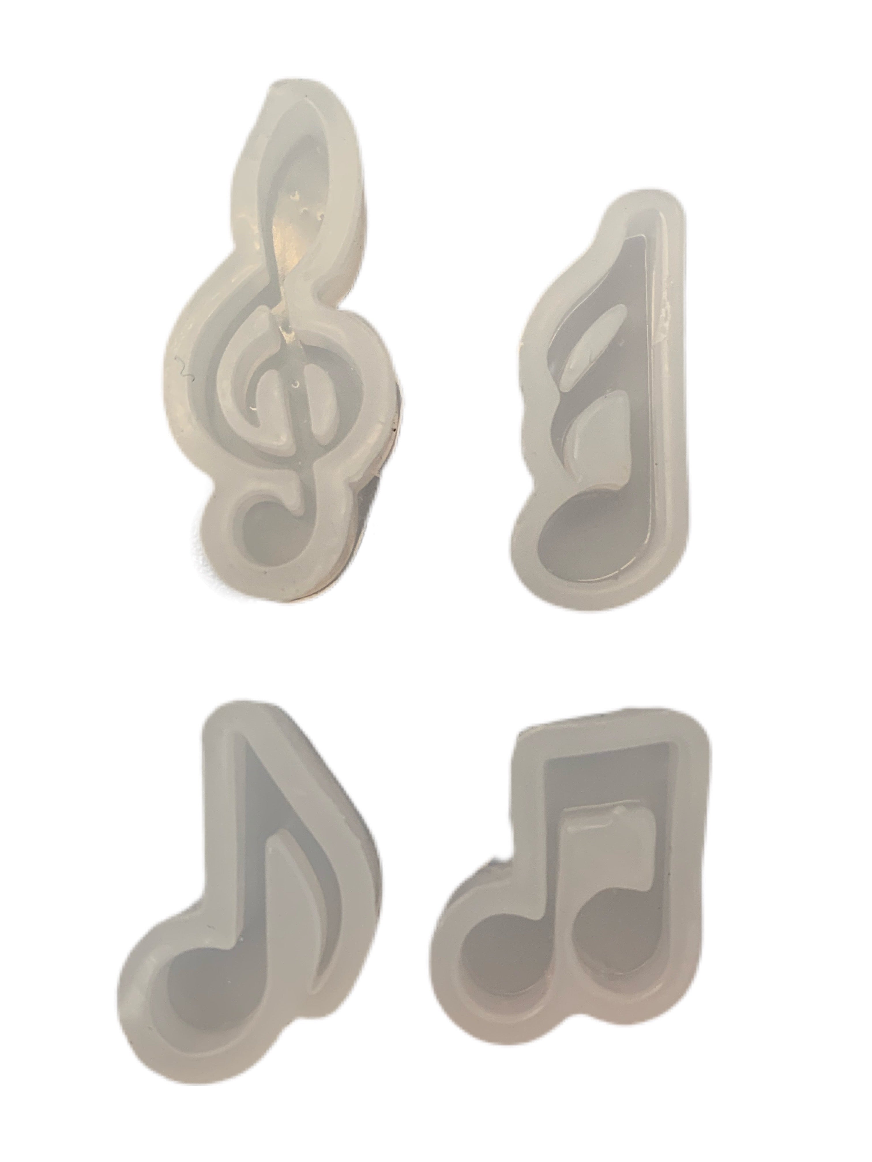Music Theme Notes Set of 4 Music Note and Treble Clef Sugarcraft Mould - The Cooks Cupboard Ltd