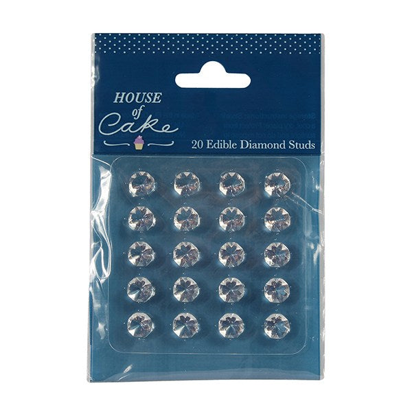 Jelly Gems Clear Edible Cake Diamonds - Pack of 20 - The Cooks Cupboard Ltd