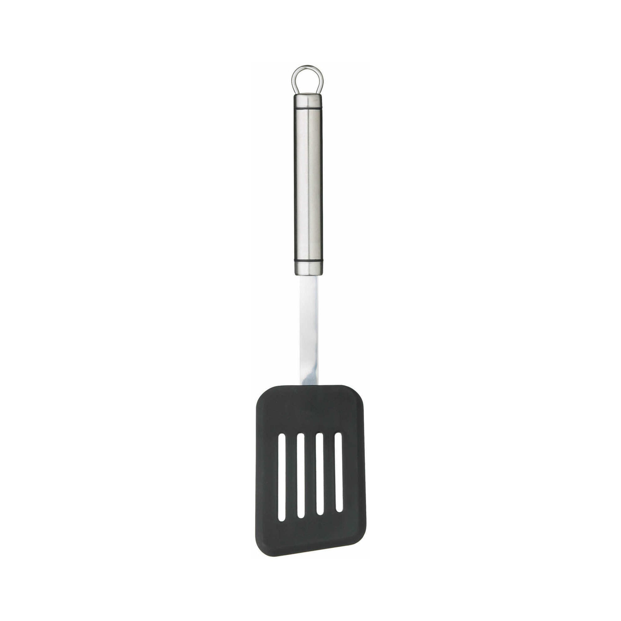 KitchenCraft Oval Handled Stainless Steel Non-Stick Slotted Turner - The Cooks Cupboard Ltd