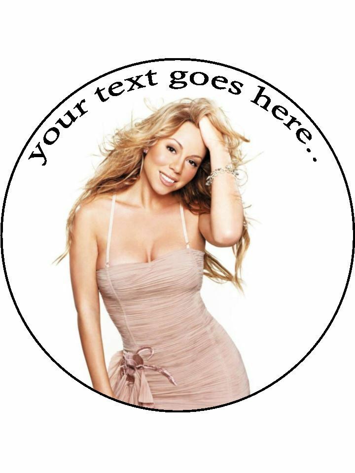 Mariah Carey music Personalised Edible Cake Topper Round Icing Sheet - The Cooks Cupboard Ltd