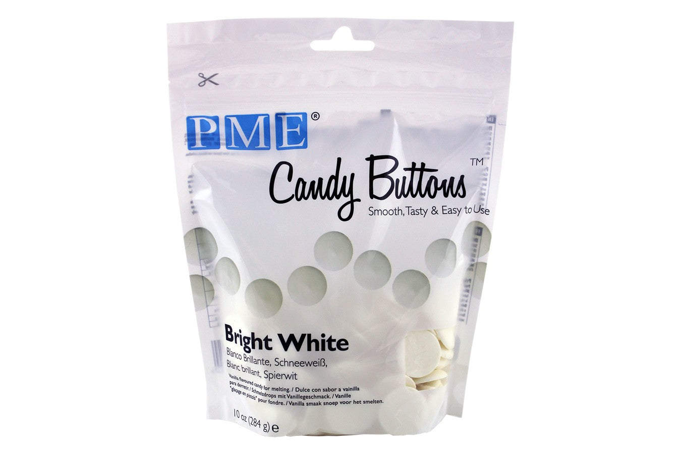 PME Candy Melts Bright White Candy Buttons - The Cooks Cupboard Ltd