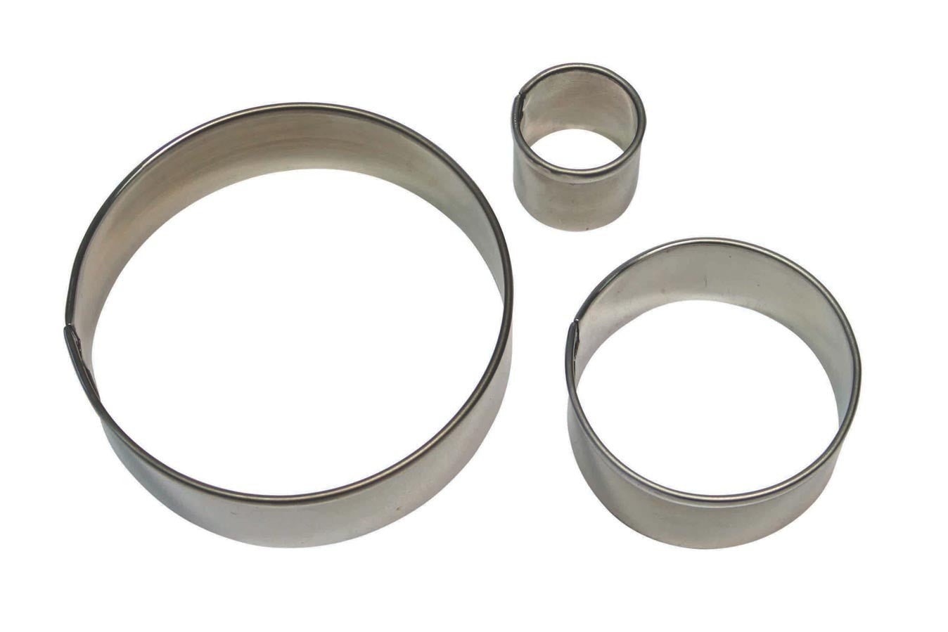 PME Round Stainless Steel Circle Cutter Set - 3 Sizes - The Cooks Cupboard Ltd