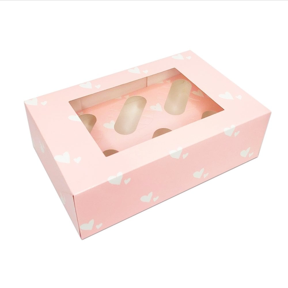 Pastel Pink Cupcake Box