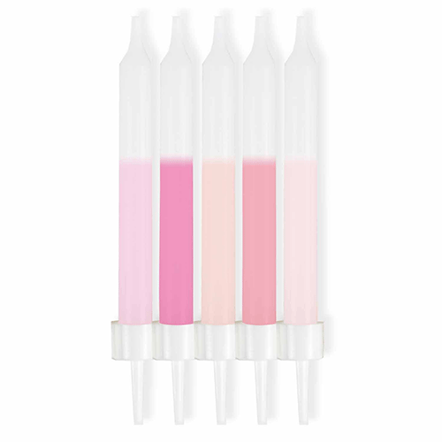 Pink Mix Birthday / Celebration Candles 6cm - Pack of 10