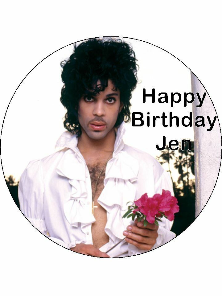 Prince artists music Personalised Edible Cake Topper Round Icing Sheet - The Cooks Cupboard Ltd