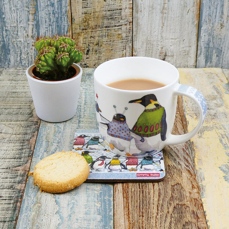 Penguins in Woolly Jumpers Mug in Gift Box by Emma Ball - Kate's Cupboard