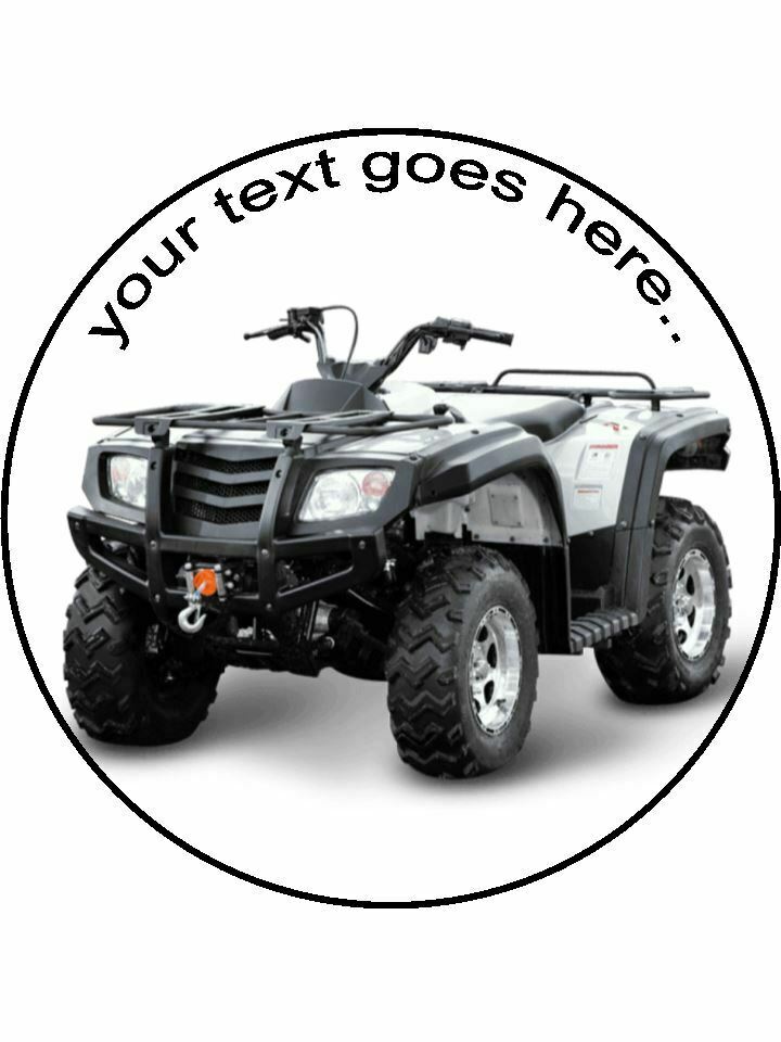 Quadbike quad bike off road Personalised Edible Cake Topper Round Icing Sheet - The Cooks Cupboard Ltd