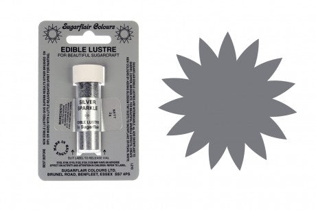Sugarflair Edible Lustre Dust Silver Sparkle - The Cooks Cupboard Ltd