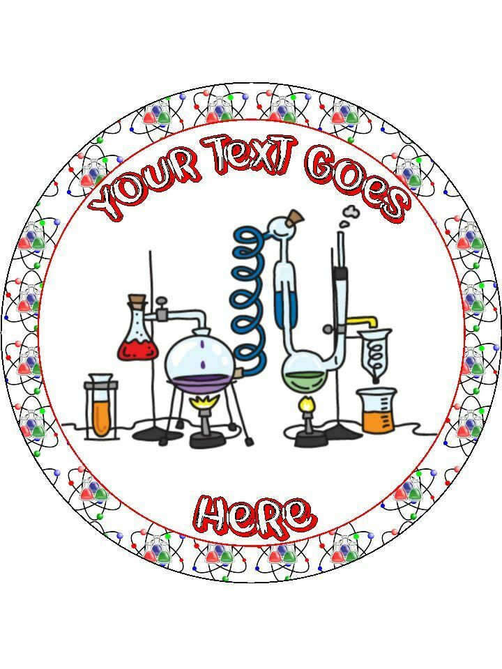 Science Chemistry test Tube Personalised Edible Cake Topper Round Icing Sheet - The Cooks Cupboard Ltd