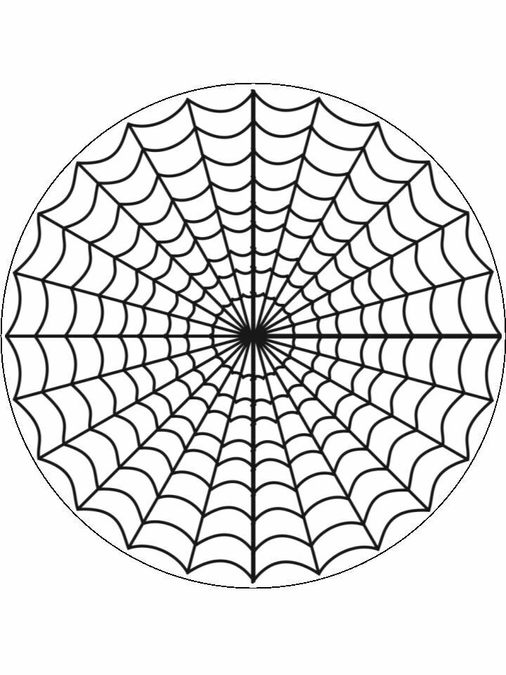 Spider Web Net Black Pattern Personalised Edible Cake Topper Round Icing Sheet - The Cooks Cupboard Ltd