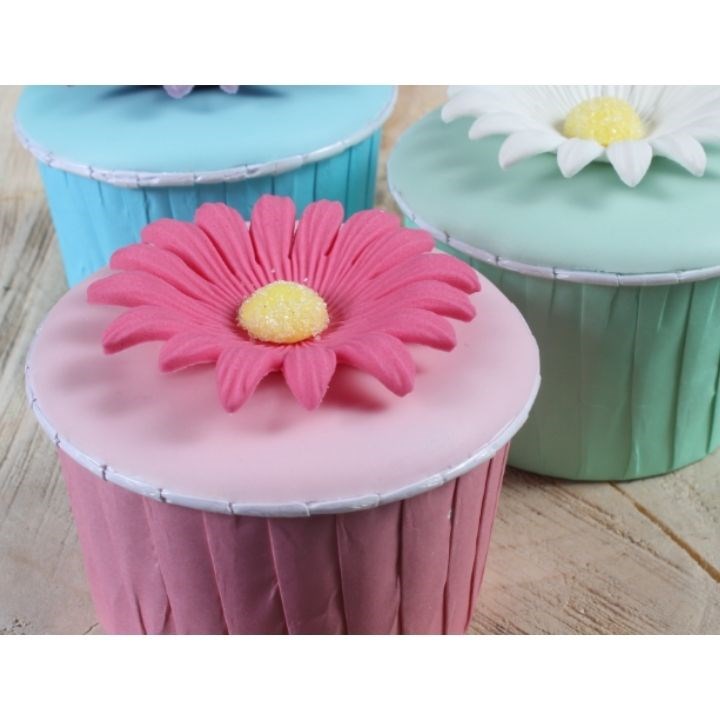 SugarSoft® Daisy Edible Flower Cake or Cupcake Decoration - Pink