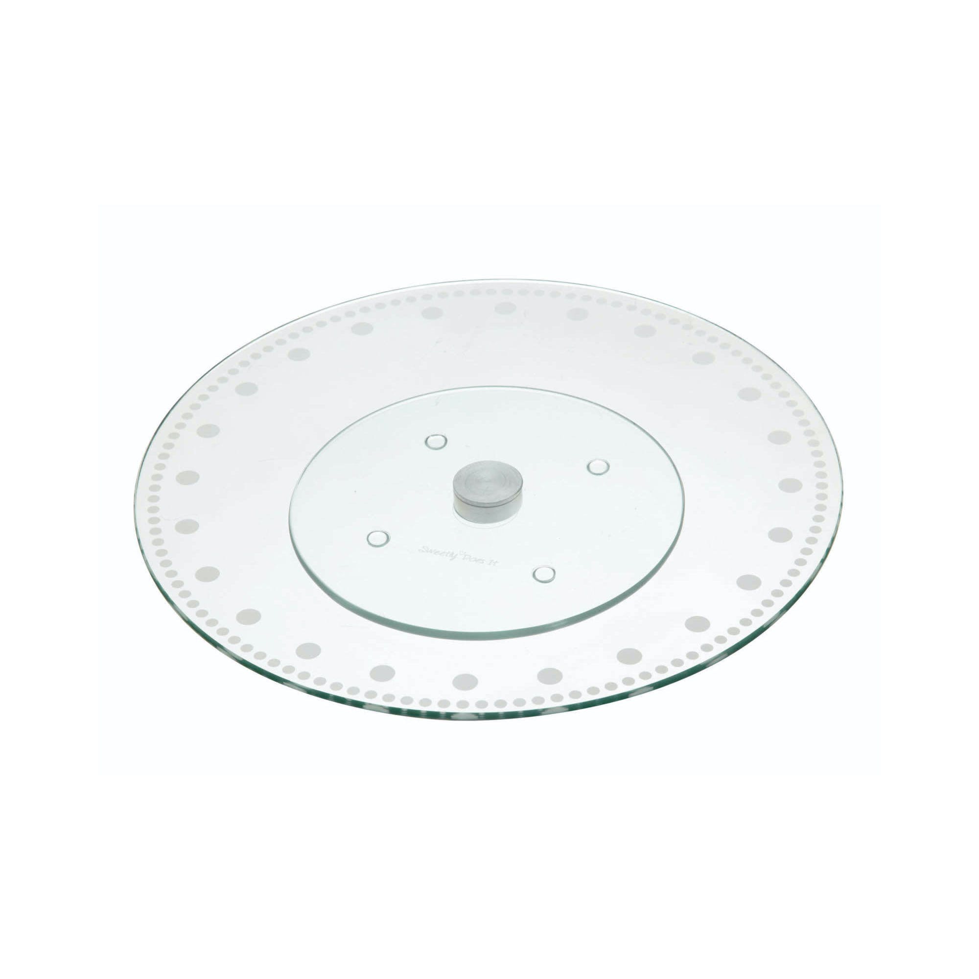 Sweetly Does It Revolving Glass Turntable Cake Stand - The Cooks Cupboard Ltd