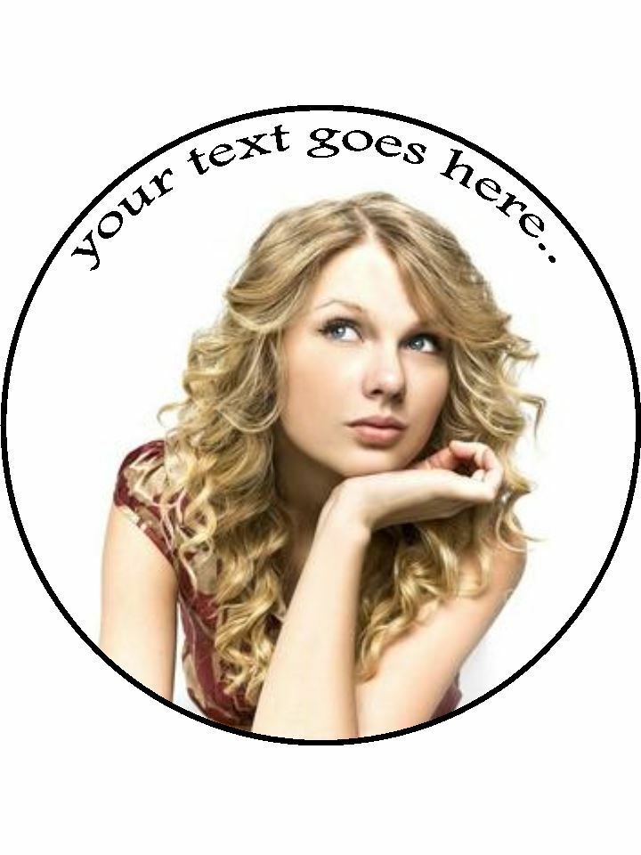 Taylor swift singer Personalised Edible Cake Topper Round Icing Sheet - The Cooks Cupboard Ltd