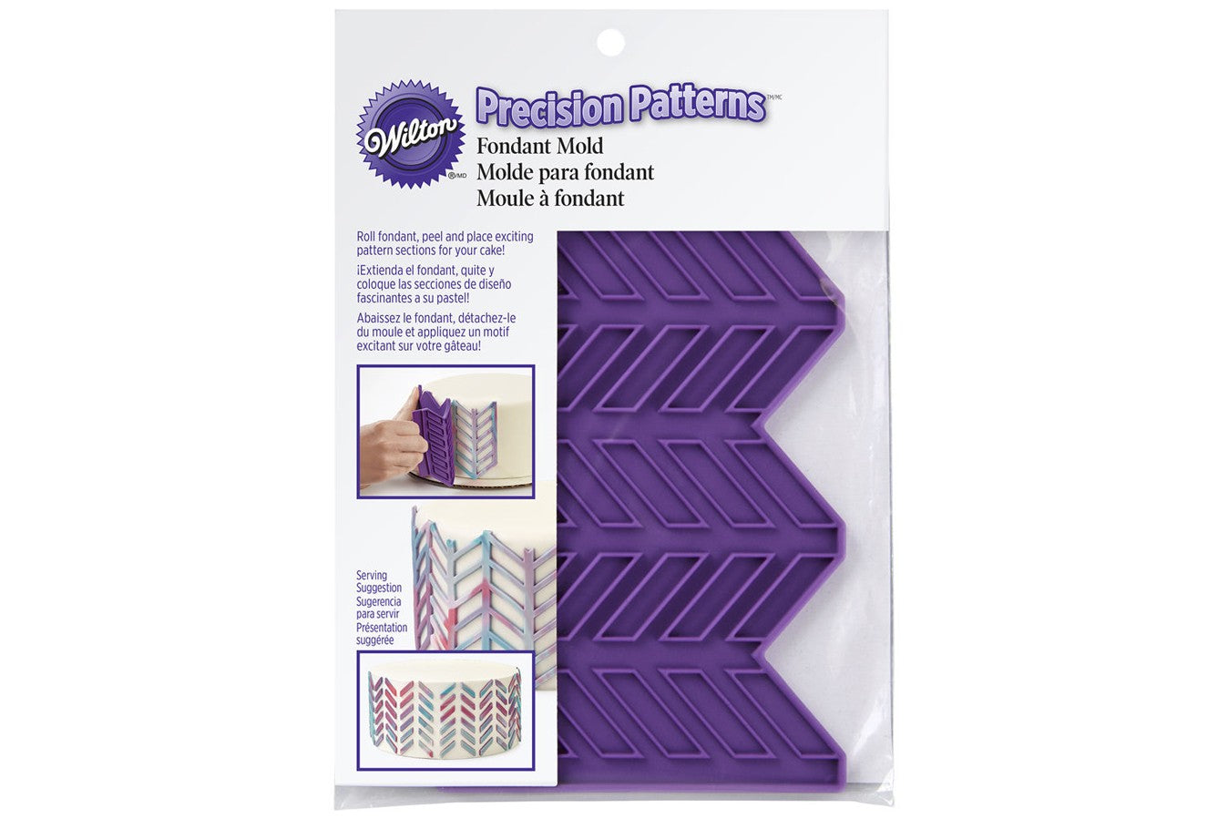 Wilton Precision Patterns Fondant Mould - Herringbone / Chevron - The Cooks Cupboard Ltd