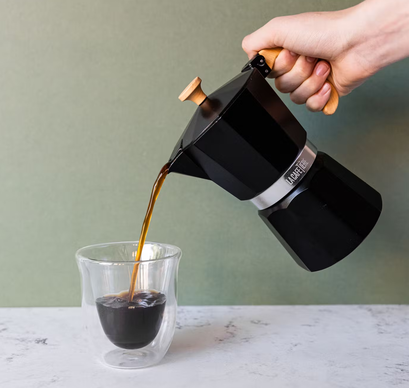 La Cafetière Venice Aluminium Espresso Maker 6-Cup Black