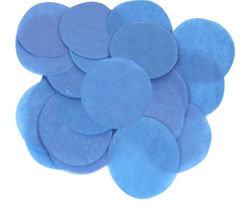 Circle / Round Tissue Paper Confetti - 15mm Size - 14gram Pack -  Blue