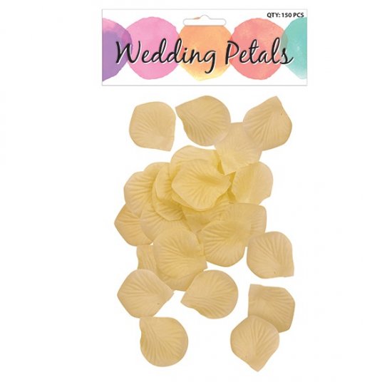 Artificial Rose Wedding Petals - Pack of Approx. 250 - Cream
